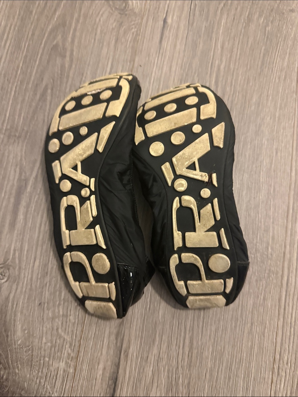 Prada Black Patent Cap Toe Ballet Flats - Picture 2 of 2